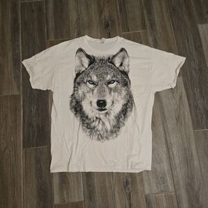 Y2K Large Wolf Graphic Nature Animal T Shirt